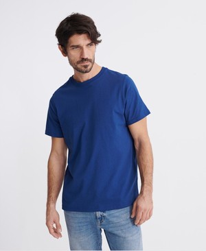 Superdry Organic Cotton Standard Label Férfi Pólók Kék | PUXRV6109